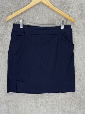 SOLD Tribal Womens Skirt Size 8 Navy Blue Pockets Shorts Lined Athletic Stretch